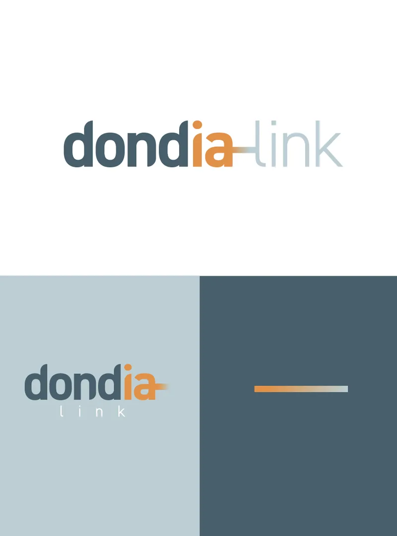 Dondialink — logo and brand colour blocks